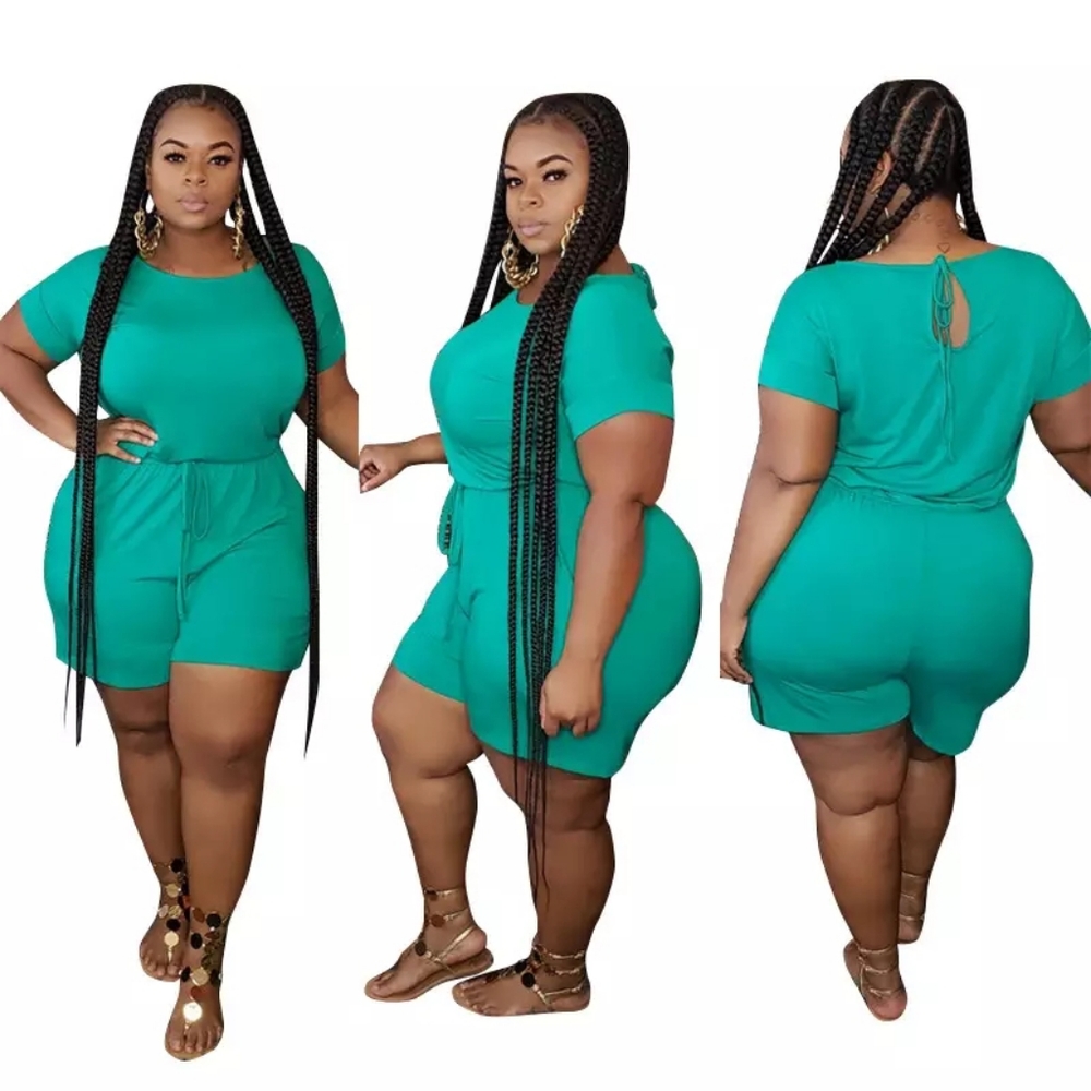 Casual Solid Romper Set